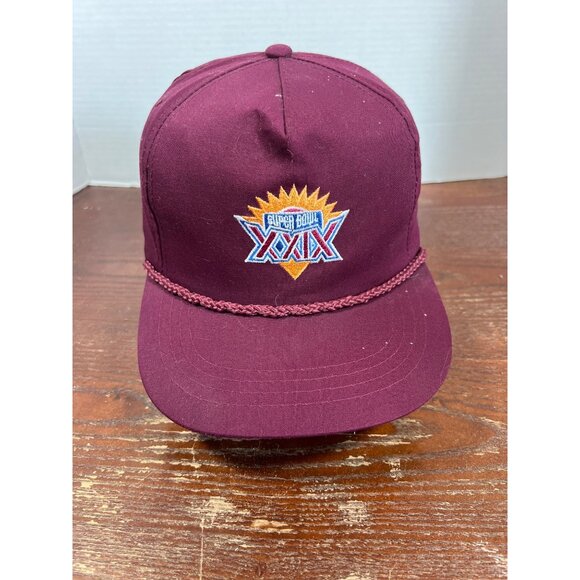 Vintage Super Bowl XXIX Maroon Snapback Hat C4 - Picture 1 of 4